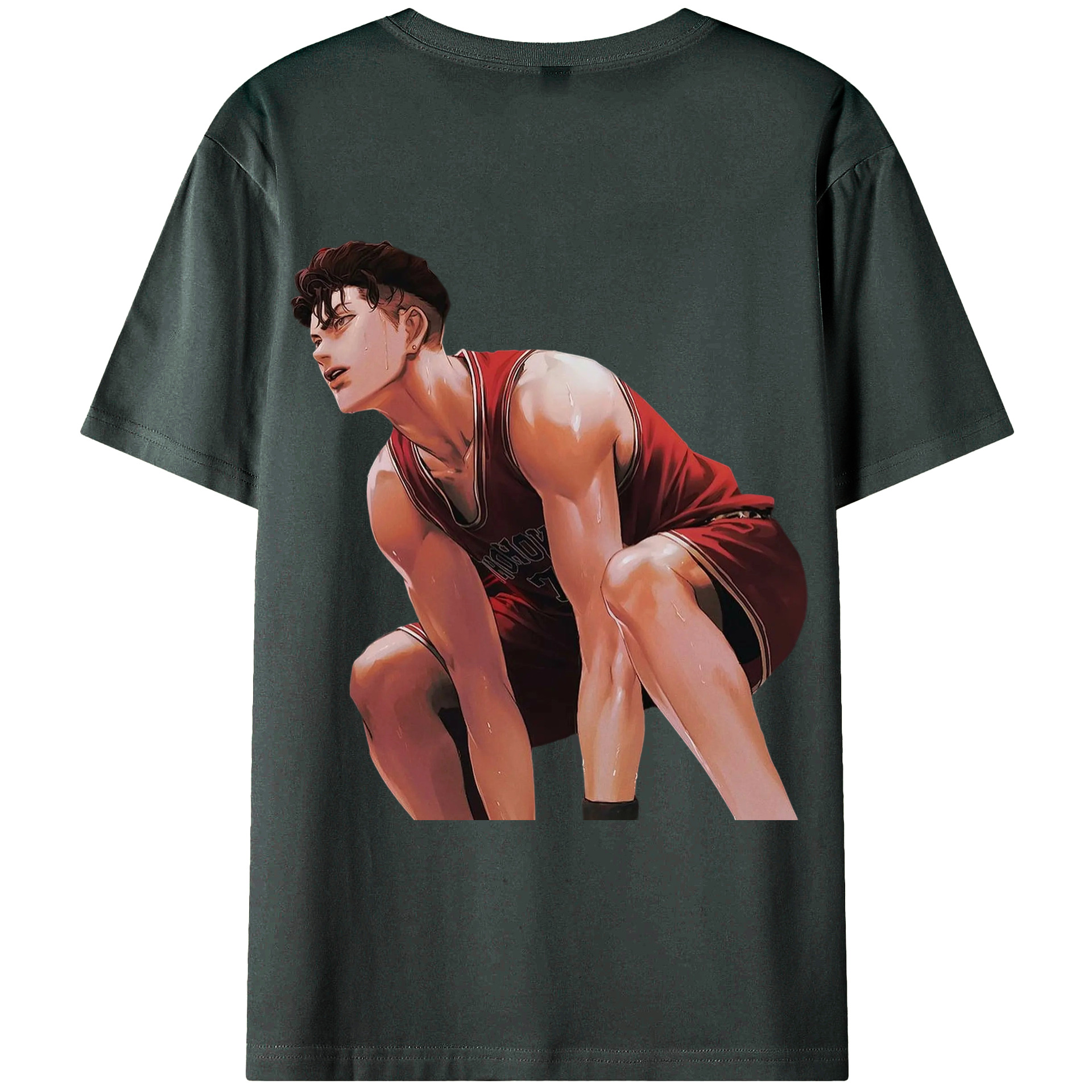 （画像用） SLAM DUNK／スラムダンク 綿100％ メンズ半袖Tシャツ（バックプリント） 通気性